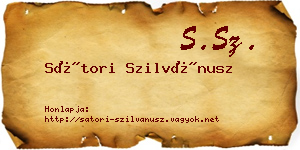 Sátori Szilvánusz névjegykártya